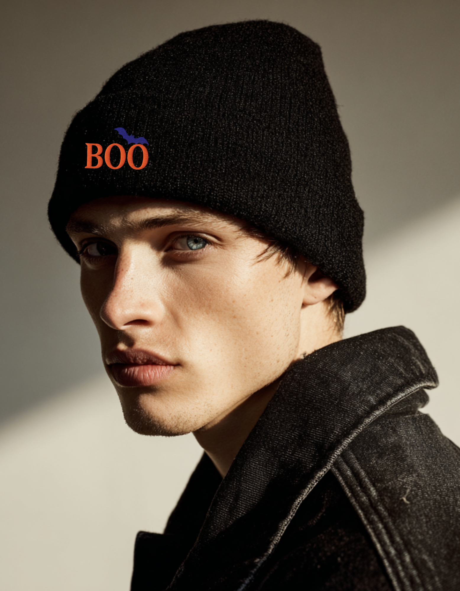 BOO! Embroidered Beanie