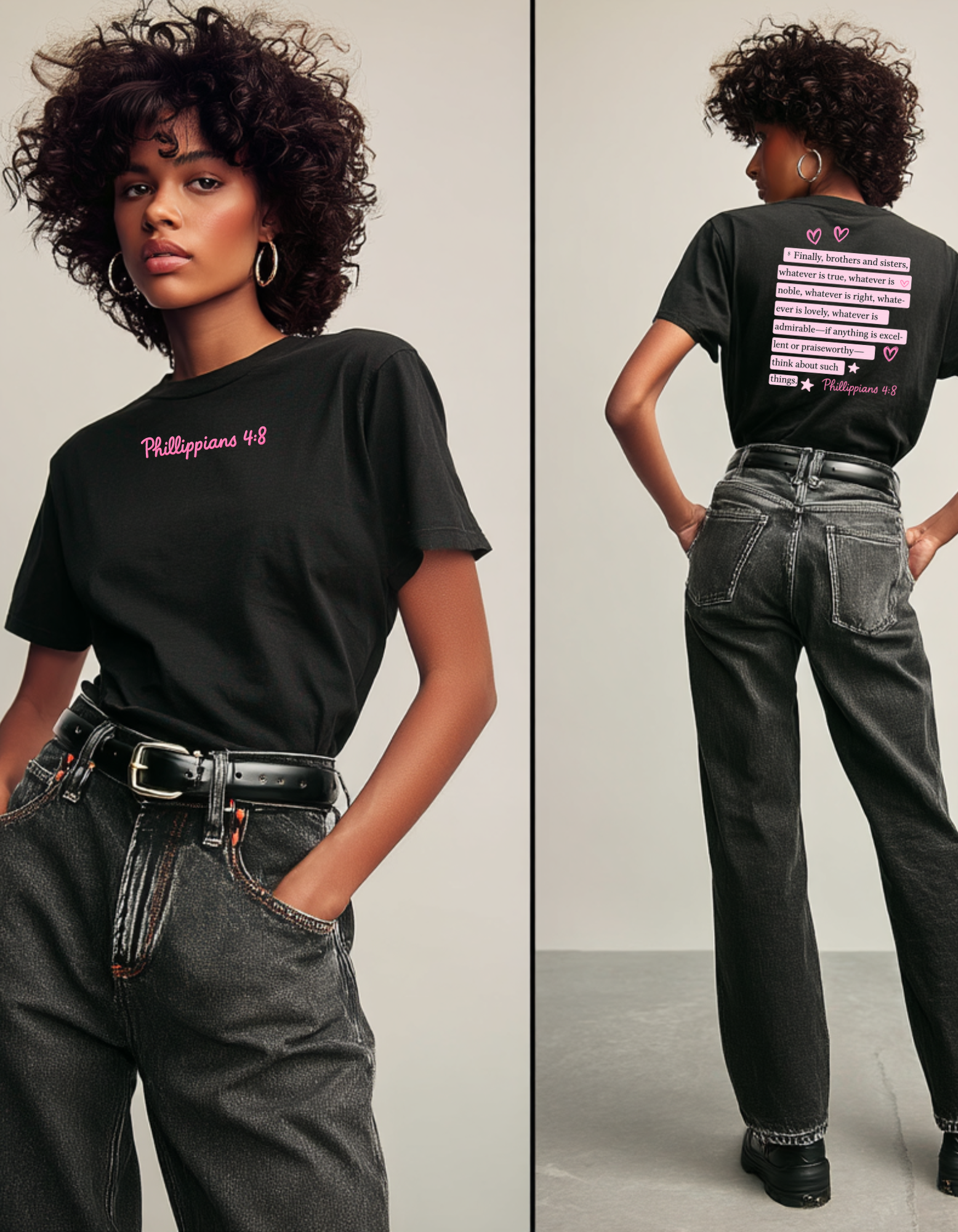 Philippians 4:8 Embroidered  Tee